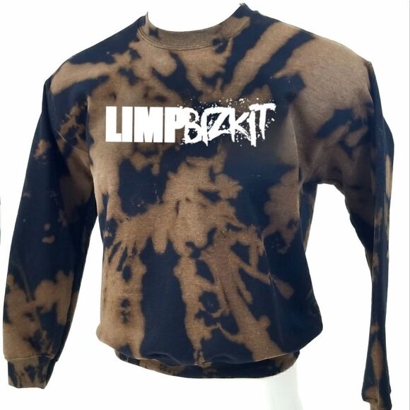 LIMP BIZKIT Rock Band Acid Wash Distressed Pullover Crewneck Sweatshirt rap tee - Picture 3 of 5